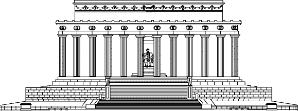 lincoln memorial coloring page