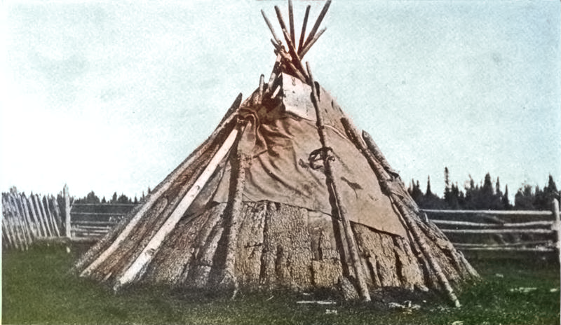 Cree Wigwam en el este de Canadá