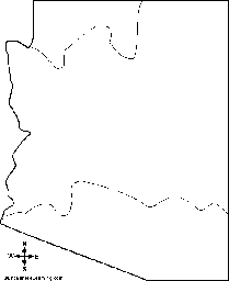 Outline Map Arizona