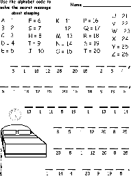 Sleeping Adage Alphabet Code