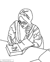 J. K. Rowling Coloring Page