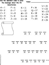 Constitution Alphabet Code