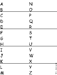 A US State - Find a Related Word for Each Letter