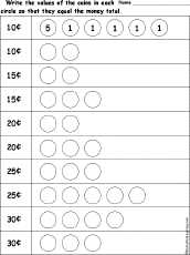 Write Coin Values