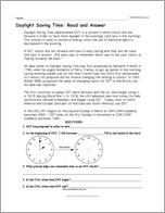 Daylight Saving Time: Read and Answer