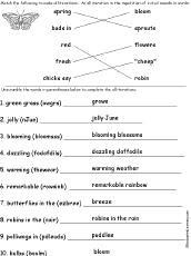 Complete the Alliterations