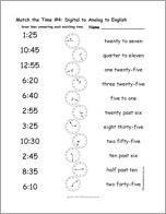 Match the Time #4: Digital to Analog to English