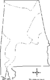 Outline Map Alabama