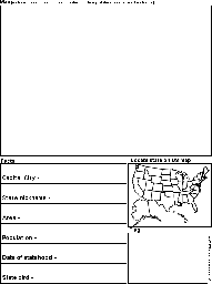 US State Report Diagram Printout #2: Graphic Organizers