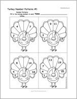 Turkey Number Patterns #1