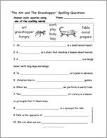 'The Ant and The Grasshopper' Spelling Questions