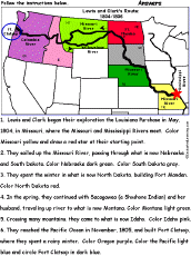 Lewis and Clark - Follow the Instructions Worksheet