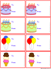 Colorful Birthday Gift Tags