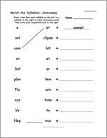 Match the Syllables: Astronomy