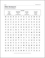 1960s Wordsearch