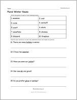 Plural Winter Nouns