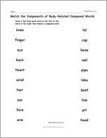 Match the Components of Body-Related Compound Words