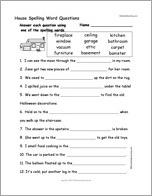 House Spelling Word Questions