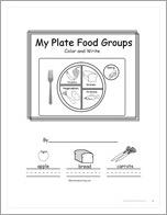 My Plate Food Groups (Color and Write Book)