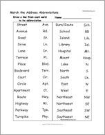 Match the Address Abbreviations