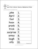 April Fool's Words