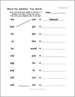 Match the Syllables: Tree Words