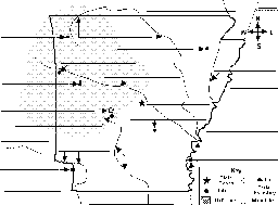 Label Arkansas State Map Printout