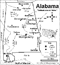 Alabama Map/Quiz Printout