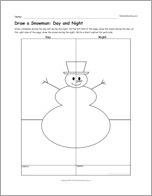 Draw a Snowman: Day and Night