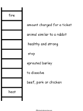 Fire-Themed Word Ladder Worksheet