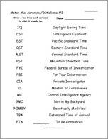 Match the Acronyms/Initialisms #2