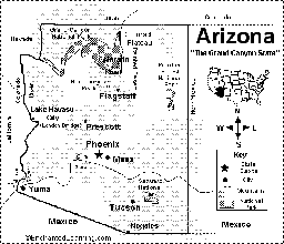 Arizona Map/Quiz Printout