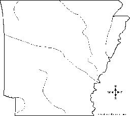 Outline Map Arkansas