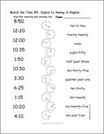 Match the Time #2: Digital to Analog to English