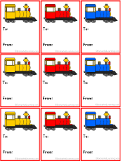 Train Gift Tags (Color)