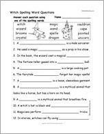 Witch Spelling Word Questions