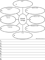 Write Eight Round Things (in Categories)