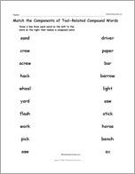 Match the Components of Tool-Related Compound Words