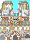 Notre Dame Cathedral Coloring Page