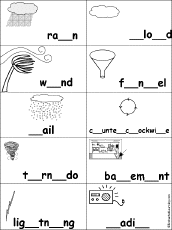 Missing Letters in Tornado Words