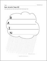 Rain Acrostic Poem #2