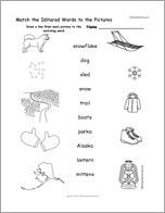 Match the Iditarod Words to the Pictures