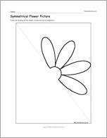 Symmetrical Flower Picture Worksheet