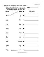 Match the Syllables: US Flag Words