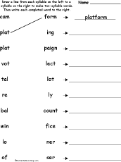 Match the Syllables: Election Words