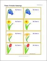Flower Printable Nametags