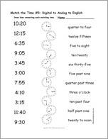 Match the Time #3: Digital to Analog to English