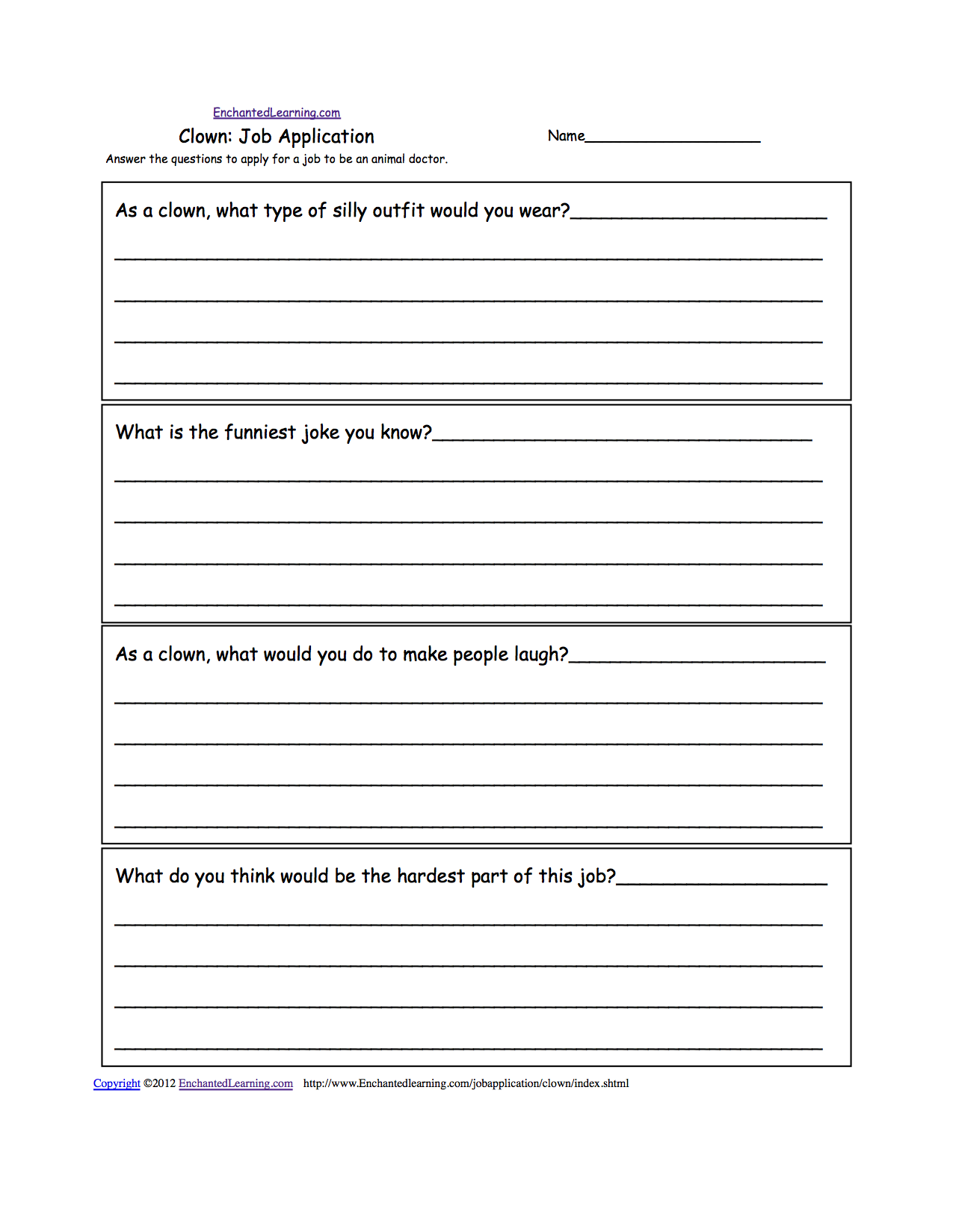 joke application forms