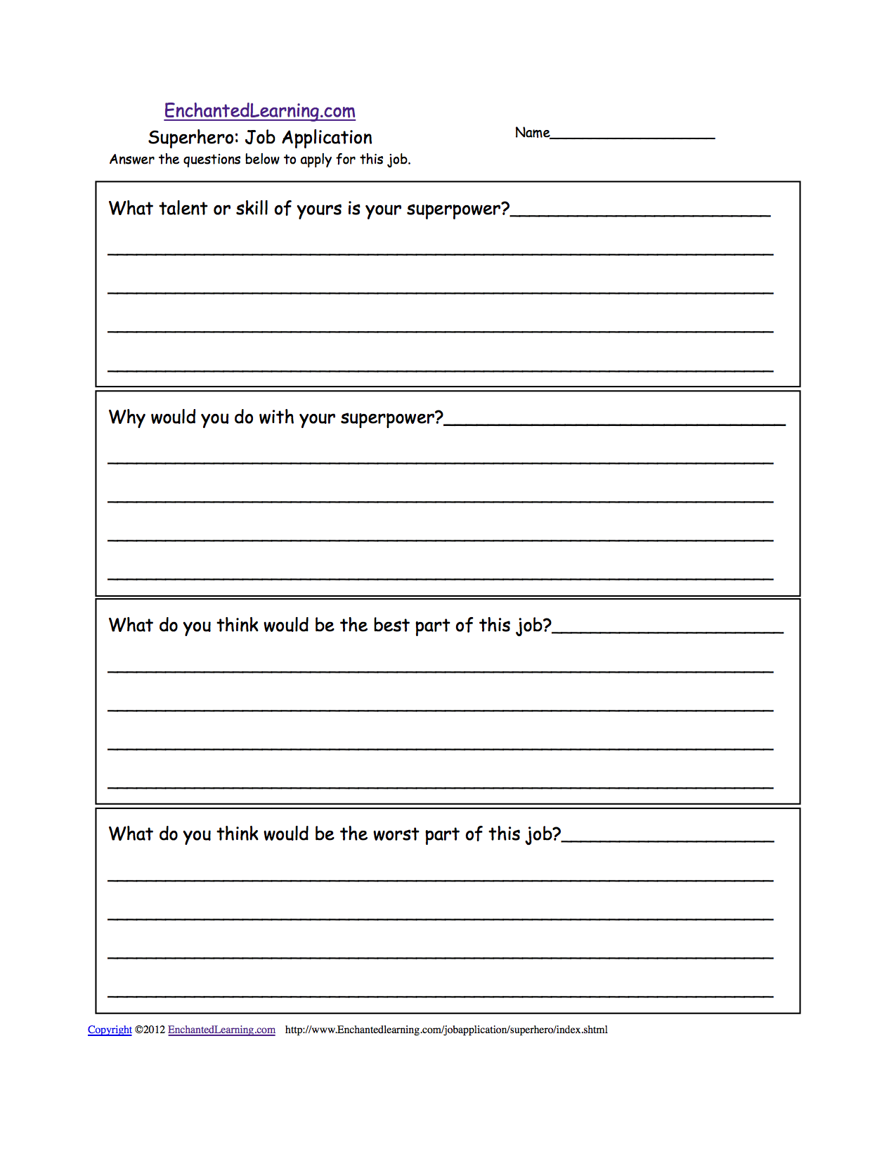 printable job application template