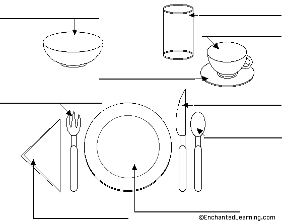 Search result: 'Label the Place Setting in Arabic Printout'